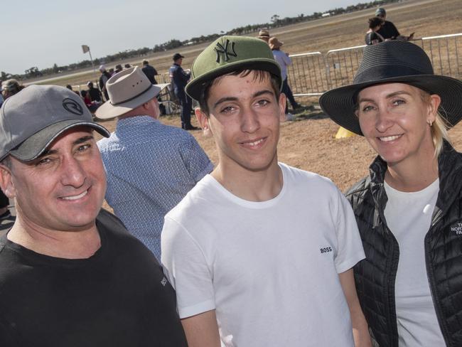 Jenny Matthews, Dane Matthews and Damien Matthews Mildura Air Show 2024. Picture: Noel Fisher.