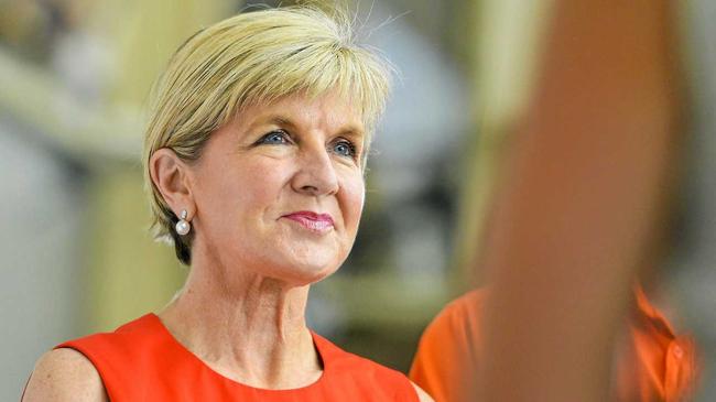 AUSTRALIA FIRST: The government should stop foreign aid and Foreign Minister Julie Bishop giving out millions to other countries, says a reader. Picture: Matt Taylor GLA050418BISH