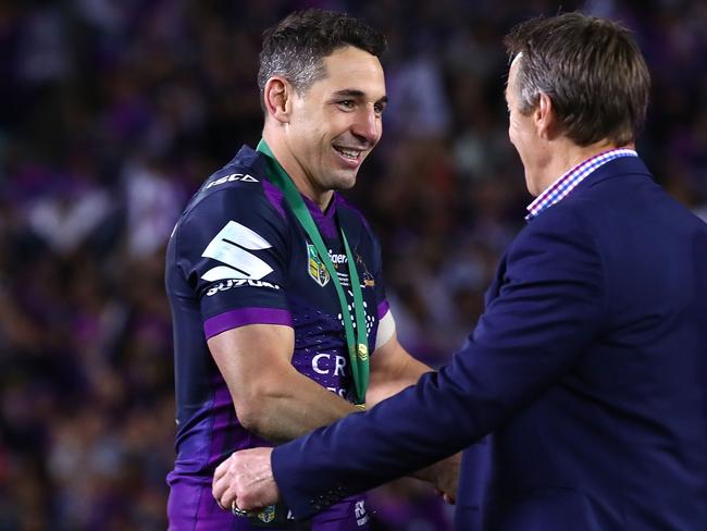 Billy Slater came back from serious shoulder injuries to win the Clive Churchill medal in the 2017 grand final.