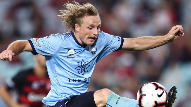 Rhyan Grant was tireless for Sydney FC. Picture: AAP