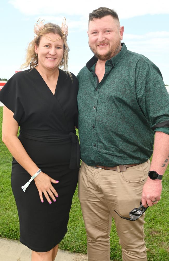 Genine Robertson and Byron Robertson at 2023 Ladbrokes Mackay Cup Mackay Turf Club Saturday 22 July 2023 Picture: Michaela Harlow