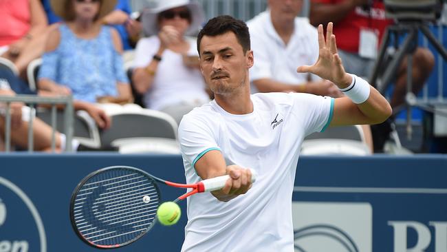 Bernard Tomic made infrequent appearances on the court in the back half of the season. Picture: Getty