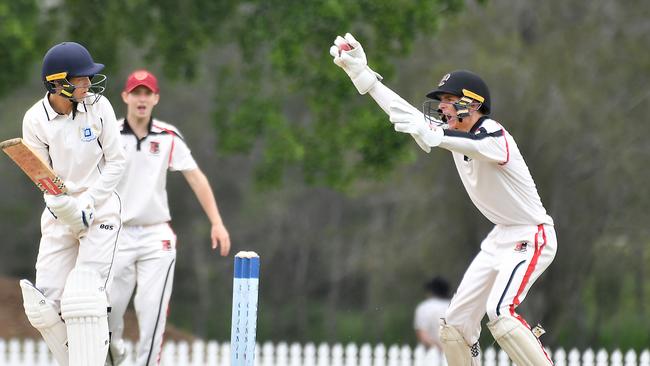 Terrace’s Oscar Bodimeade appeals. He was later a batting hero. Picture, John Gass