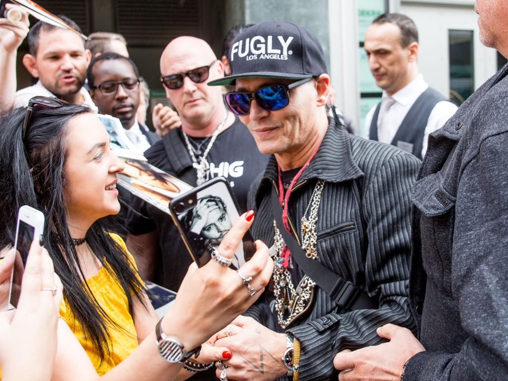 His choice of headwear isn’t helping matters. Picture: Splash News