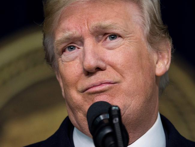 US President Donald Trump speaks during a retreat with Republicans at Camp David in Thurmont, Maryland.  Picture:  AFP