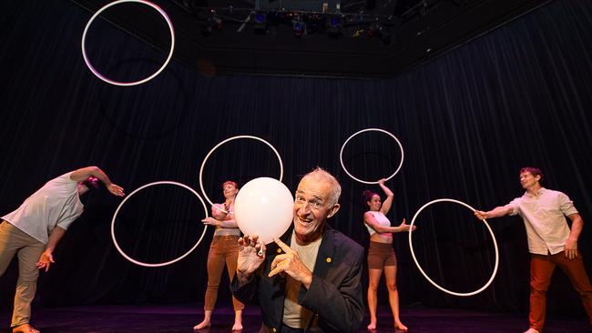 Interloper present from left Conor Wild, Freyja Wild, Tony Rooke, Mike Lizotte and Lewis West at the Darwin Entertainment Centre. Picture: Pema Tamang Pakhrin