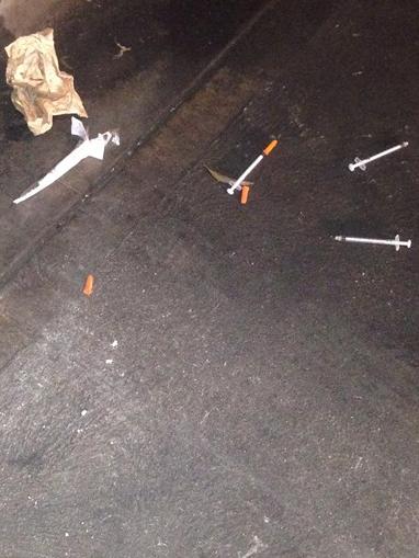 Many syringes have also been left discarded in the streets as the city remains in stage four lockdown.