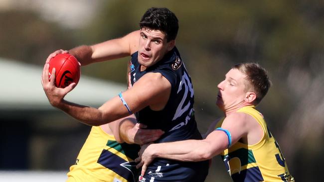 Victor Harbor star Jesse McKinnon in action for South Adelaide. Picture: Sarah Reed