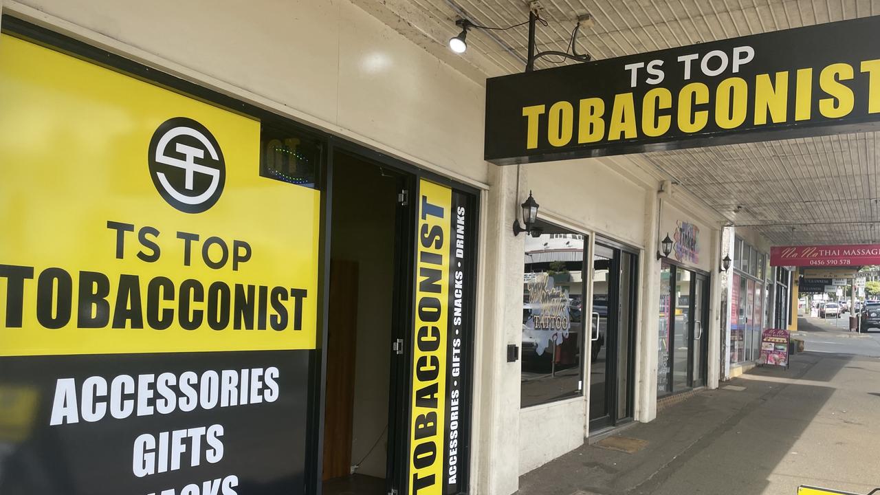 Police arrested and charged two men, aged 18 and 22, over an armed robbery at the TS TOP Tobacconist in Russell Street, Toowoomba. Picture: NewsCorp Australia