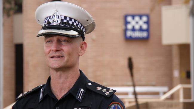 Northern Territory Police southern commander James Gray-Spence announced the commencement of Operation Ludlow in November 2024. Picture: Gera Kazakov