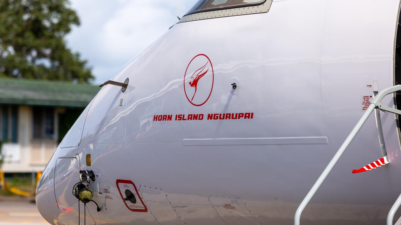 QantasLink Q400 aircraft named Horn Island. Picture: Qantas