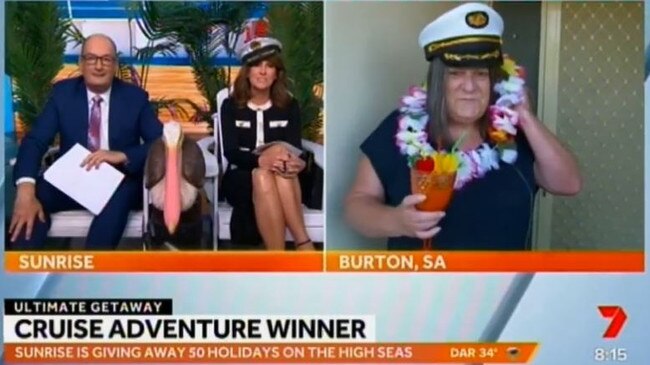 Kochie and Nat were speaking to a competition winner when awkwardness ensued.