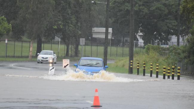 Bergenâ€™s Hill Road near Bundamba Creek on Sunday, February 27. Picture: Julie-Anne Pashley