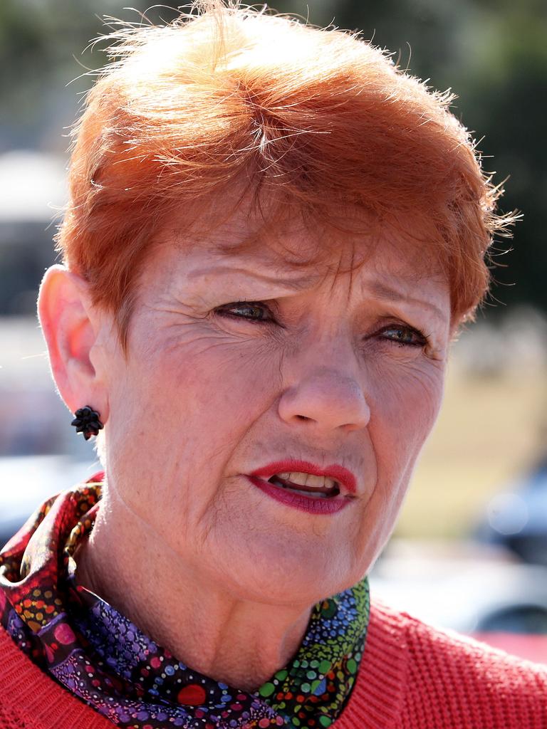 One Nation Senator Pauline Hanson said she’d look at her rights as an MP and the move didn’t change her view on vaccinations. Picture: NCA NewsWire / Peter Lorimer.