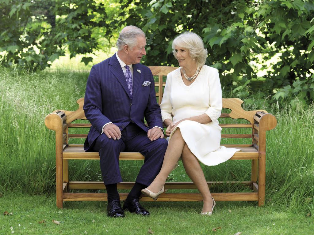 Prince Charles and Camilla, Duchess of Cornwall in the grounds of Clarence House. Picture: Hugo Burnand 