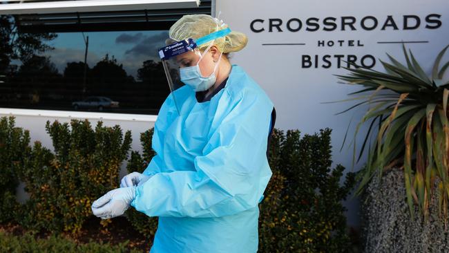 The Crossroads Hotel pop-up clinic in Casula, Sydney. Picture: Gaye Gerard