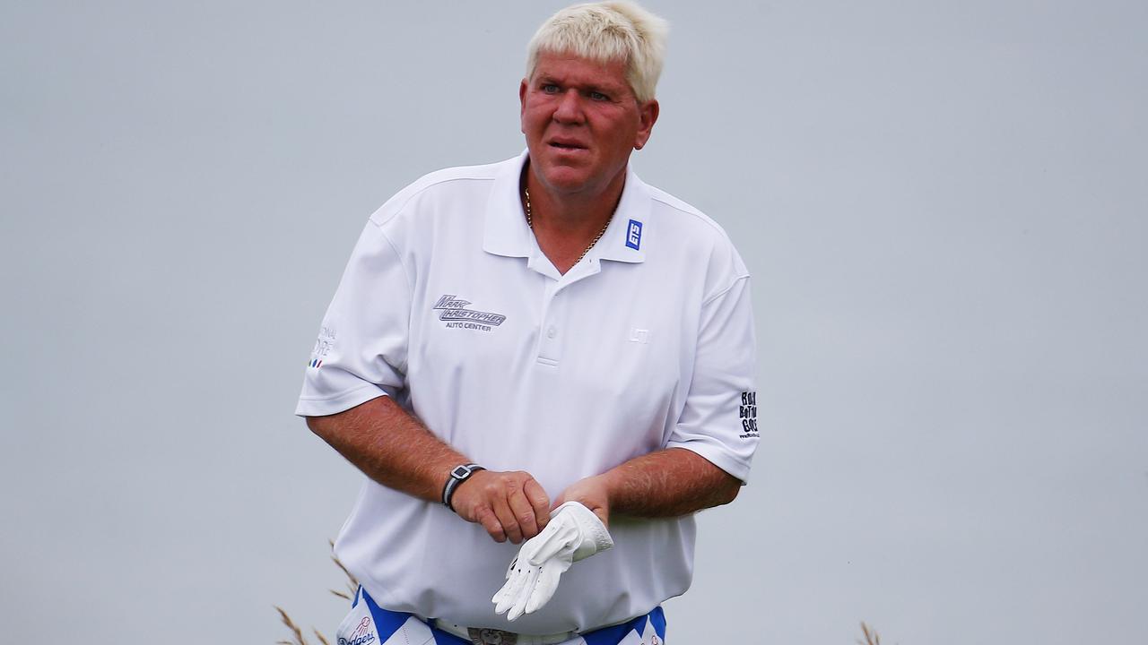 SHEBOYGAN, WI - AUGUST 13: John Daly of the United States stands on the 13th tee during the first round of the 2015 PGA Championship at Whistling Straits on August 13, 2015 in Sheboygan, Wisconsin. Kevin C. Cox/Getty Images/AFP == FOR NEWSPAPERS, INTERNET, TELCOS & TELEVISION USE ONLY ==