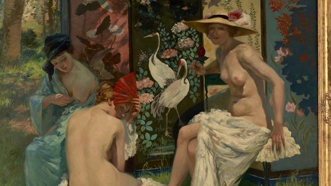 Rupert Bunny’s, The Sun Bath (Le Bain de Soleil). Circa 1913. Picture: Leon Schoots.