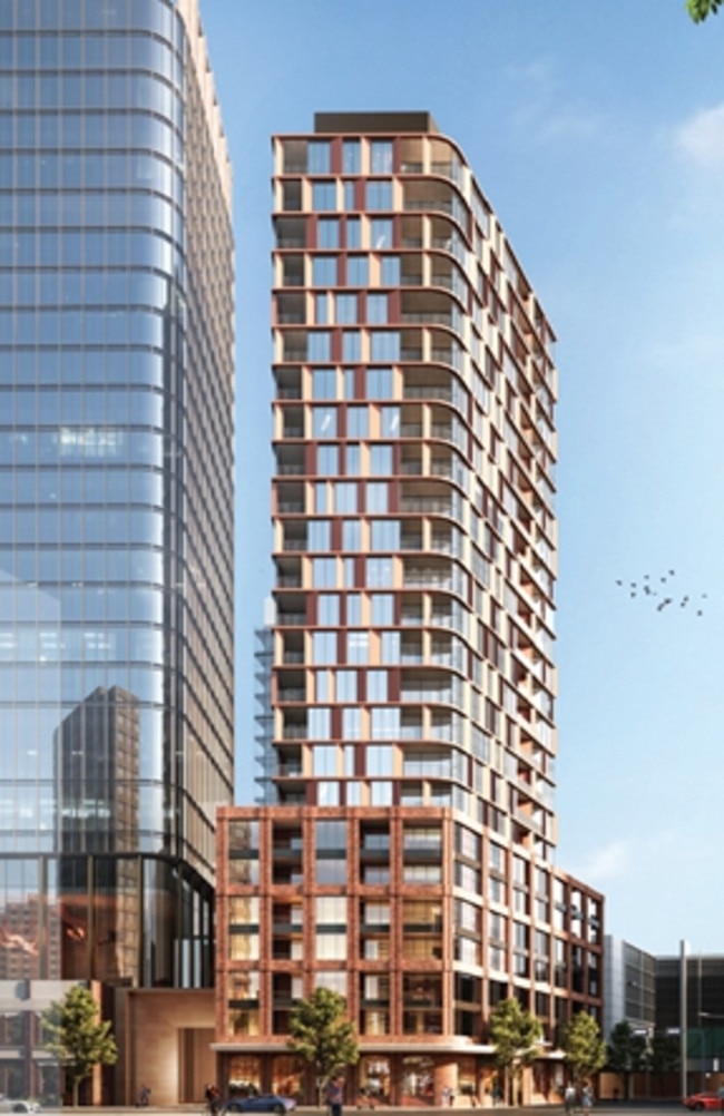 The proposed 26-storey residential tower would include a green a green rooftop on level seven.