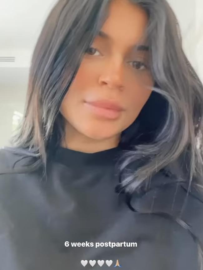 Jenner shared her post-partum struggles as she hit the gym. Picture: Instagram