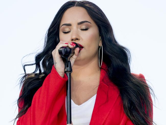 Demi Lovato has released a statement saying she is committed to overcoming addiction via rehab. Picture: AP Photo/Andrew Harnik, File