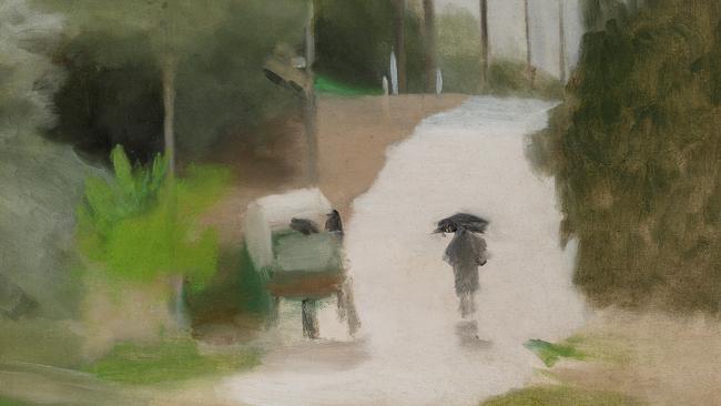 Clarice Beckett Rainy day 1930 (detail) oil on canvas on board Geelong Gallery Purchased 1973 Photographer: Andrew Curtis