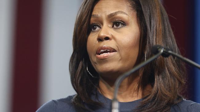 Michelle Obama delivered a powerful speech overnight. Pic: AP