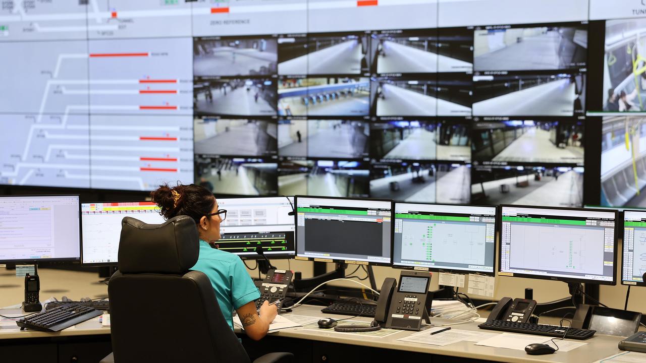 The Metro Trains Sydney mission control centre in Tallawong. Picture: Picture: Tim Hunter.