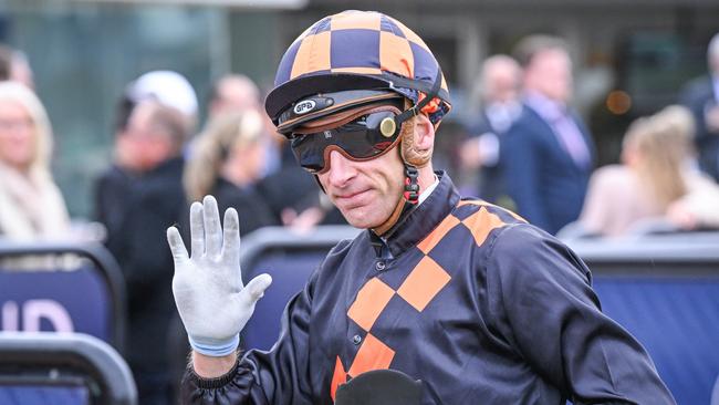 Blake Shinn followed Berkshire Breeze’s every move. Picture: Reg Ryan/Racing Photos via Getty Images