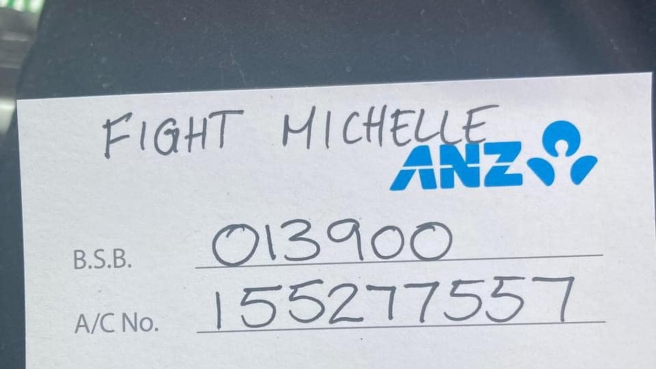 Bank details to donate to the "fight Michelle" fund. Picture: Facebook