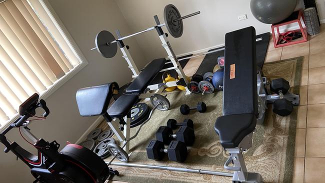 the home gym of Wests Tigers forward Alex Twal