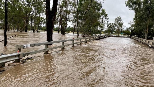 The bridge over Retreat Creek, Sapphire, was closed following major rainfall on March 17.