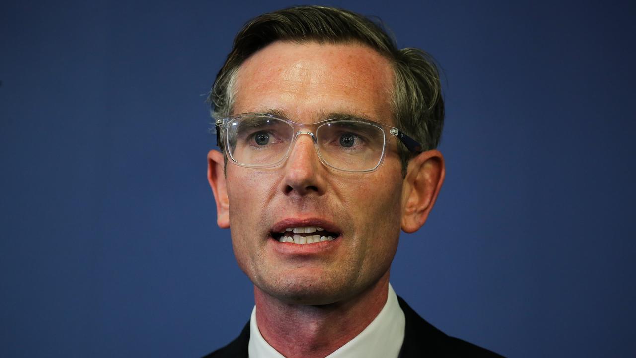 Premier Dominic Perrottet addresses the media during a press conference in Sydney. Picture: NCA NewsWire / Gaye Gerard