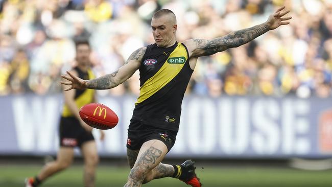 Damien Hardwick did not rule out a pursuit of Dustin Martin. Picture: Daniel Pockett/Getty Images