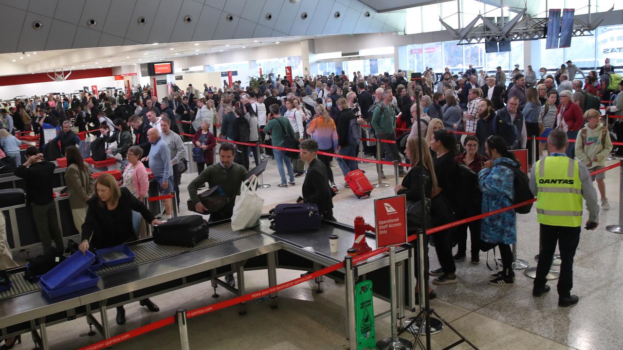 Qantas passengers could be in for more flight delays and disruptions if cabin crew strike. Picture: NCA NewsWire / David Crosling