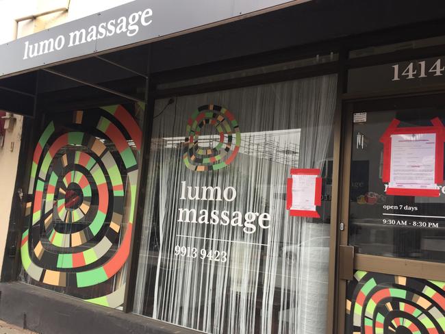 Lumo Massage was one of two on Malvern Rd declared an illegal brothel. Picture: Rebecca Di Nuzzo.