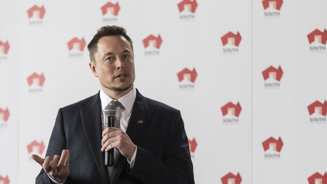 Tesla CEO Elon Musk is offering satisfaction or their money back to South Australia. He’s building the world’s biggest lithium ion battery there. (Pic: Ben Macmahon/AAP)