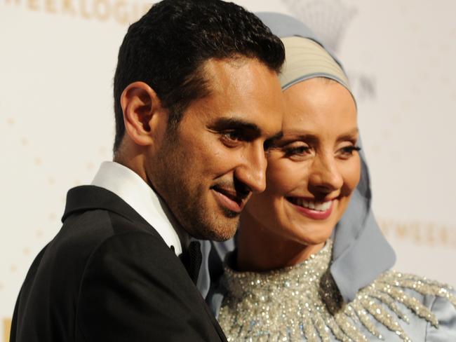 Waleed Aly and Susan Carland at the Logies. Picture: AAP Image/Joe Castro