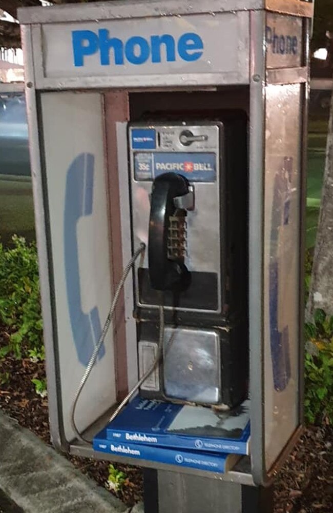 The set at Capalaba showed phone books for Bethlehem, Nashville, where Dwayne Johnson attended high school. Picture: Facebook/ Wicked Brew Coffee