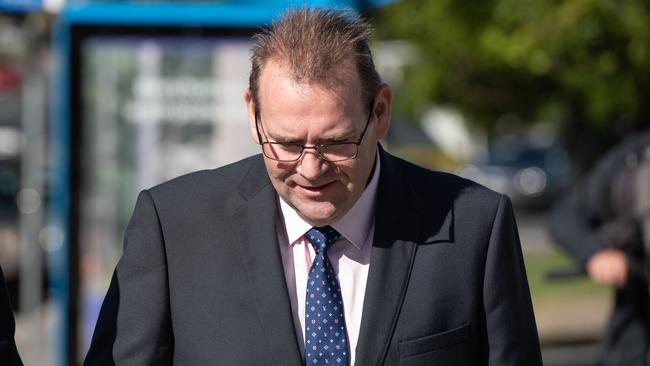 Tasmanian Liberal candidate Adam Brooks arrives at Redcliffe Magistrates court. PICTURE: Brad Fleet