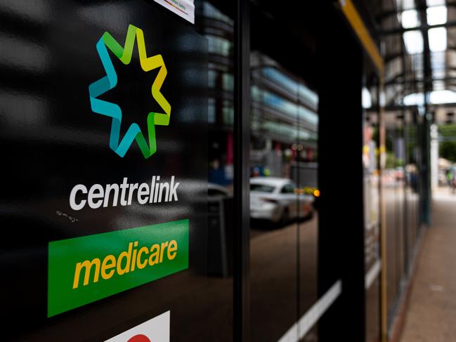 No Centrelink line on Knuckey St Darwin, 11AM, March 26, 2020.Picture: Che Chorley