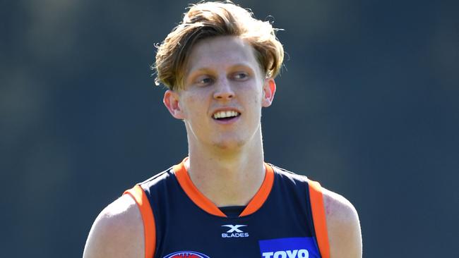 Lachie Whitfield at training. Picture: AAP