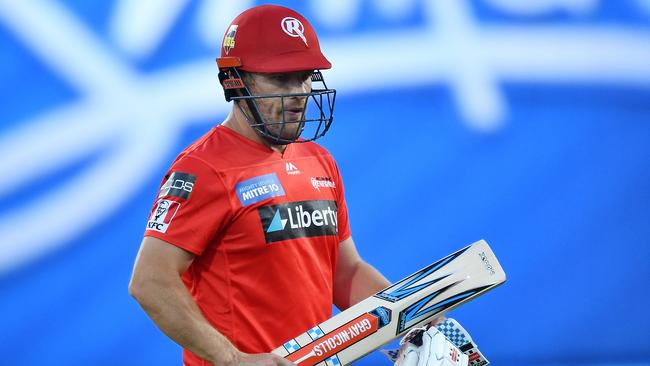 Aaron Finch is averaging 17.7 with the bat in BBL10. Picture: Mark Brake/Getty Images