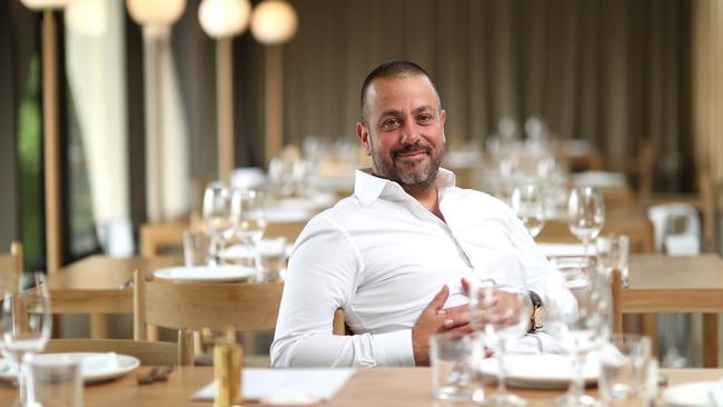 Owner Simon Gloftis at Restaurant of the Year Hellenika at the Calile, Fortitude Valley. Picture: Peter Wallis