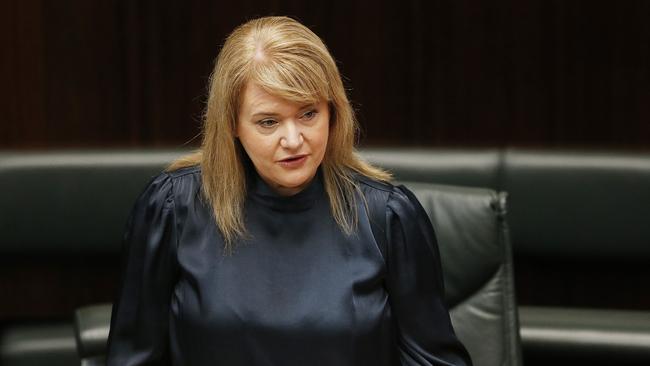 Independent MP Madeleine Ogilvie during question time in State Parliament. Picture: ZAK SIMMONDS