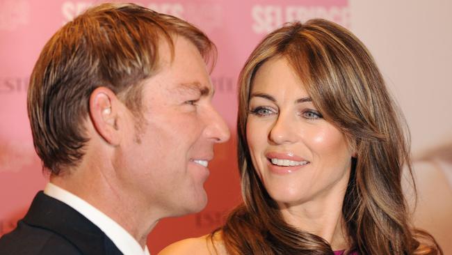 Shane Warne and Elizabeth Hurley dated from 2011 to 2013.