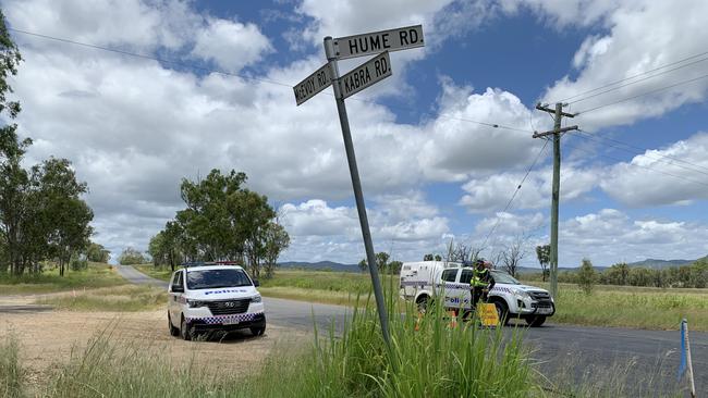 Police put road blockages in place on Four Mile Rd/McEvoy Rd.