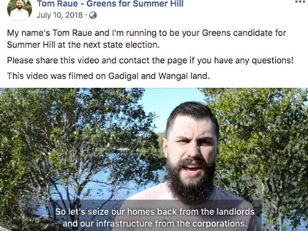 More past social media posts from Greens candidate Tom Raue have come back to haunt him.