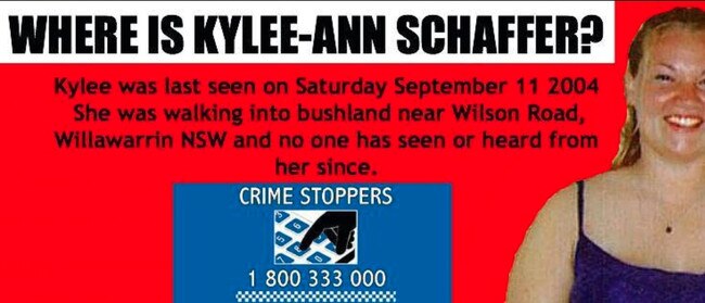 A Missing Persons campaign poster to help find Kylee. Pic Facebook