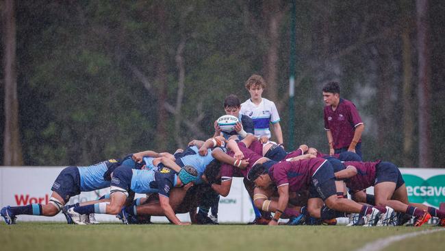 Action from the Queensland Reds v New South Wales Waratahs Under 15s clash. Pic credit: Kev Nagle.